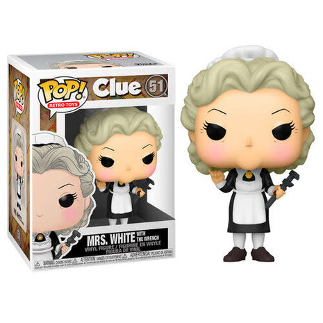 Funko Pop! Retro Toys: Clue - Mrs. White with Wrench Funko Pop! Retro Toys: Clue - Mrs. White with Wrench
