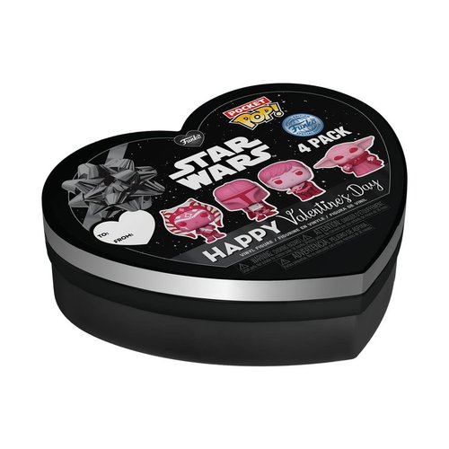 FUNKO Pocket Pop! Star Wars: The Mandalorian 4 Piece Valantine Box FUNKO Pocket Pop! Star Wars: The Mandalorian 4 Piece Valantine Box