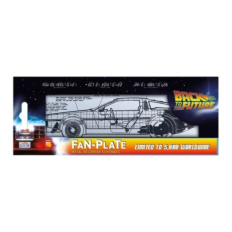 Back to the Future: DeLorean Schematic Plate Back to the Future: DeLorean Schematic Plate