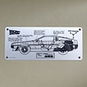 Back to the Future: DeLorean Schematic Plate Back to the Future: DeLorean Schematic Plate