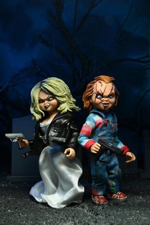 NECA Bride of Chucky: Chucky and Tiffany 8 inch Clothed Action Figure 2-Pack NECA Bride of Chucky: Chucky and Tiffany 8 inch Clothed Action Figure 2-Pack