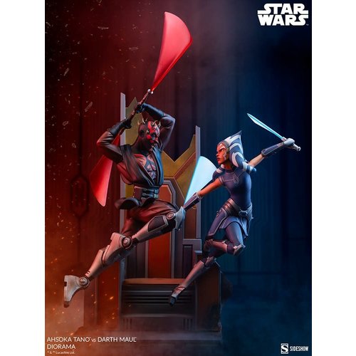 Sideshow Toys Star Wars: Ahsoka Tano vs Darth Maul Diorama Sideshow Toys Star Wars: Ahsoka Tano vs Darth Maul Diorama