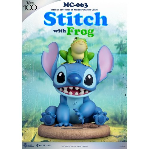 Beast Kingdom Disney: Lilo and Stitch - Master Craft Stitch with Frog Statue Beast Kingdom Disney: Lilo and Stitch - Master Craft Stitch with Frog Statue