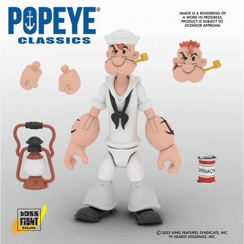 Boss Fight Studio Popeye: Wave 2 - Popeye White Sailor Suit Action Figure Boss Fight Studio Popeye: Wave 2 - Popeye White Sailor Suit Action Figure