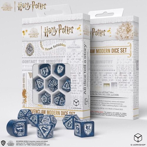 Q Workshop Harry Potter Dice Set Ravenclaw Modern Dice Set - Blue (7) Q Workshop Harry Potter Dice Set Ravenclaw Modern Dice Set - Blue (7)