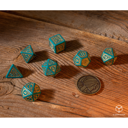 Q Workshop The Witcher Dice Set Triss - The Beautiful Healer (7 & unique coin) Q Workshop The Witcher Dice Set Triss - The Beautiful Healer (7 & unique coin)