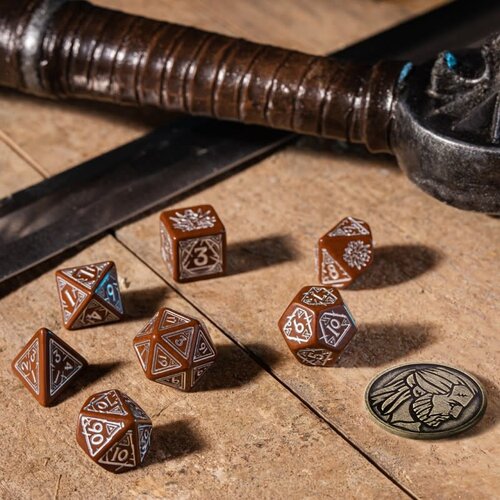 Q Workshop The Witcher Dice Set Geralt - The Roach's companion(7 & unique coin) Q Workshop The Witcher Dice Set Geralt - The Roach's companion(7 & unique coin)