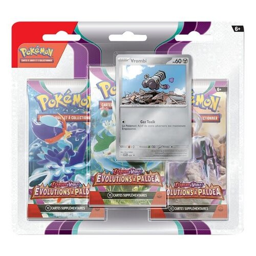 The Pokemon Company Pokémon TCG: Scarlet & Violet - Paldea Evolved Blister - 3 Boosters Vrombi French The Pokemon Company Pokémon TCG: Scarlet & Violet - Paldea Evolved Blister - 3 Boosters Vrombi French