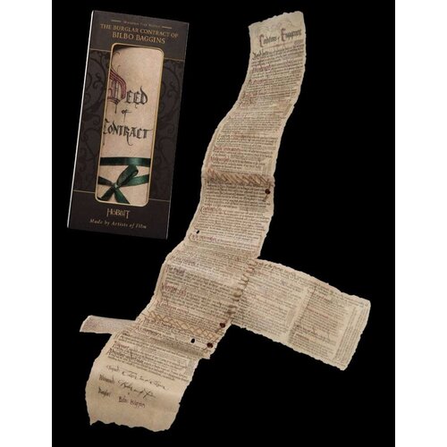 Weta Workshop The Hobbit Mini Replica The Burglar Contract of Bilbo Baggins Weta Workshop The Hobbit Mini Replica The Burglar Contract of Bilbo Baggins