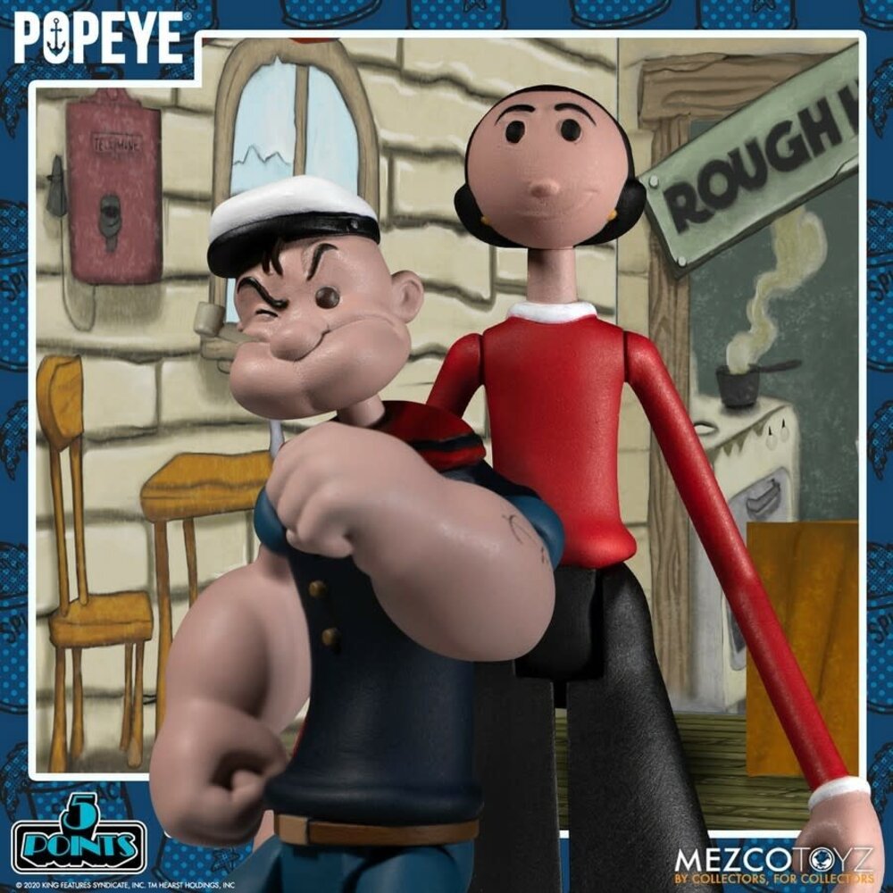 Mezcotoys Popeye: 5 Points - Popeye Deluxe Action Figure Box Set Mezcotoys Popeye: 5 Points - Popeye Deluxe Action Figure Box Set