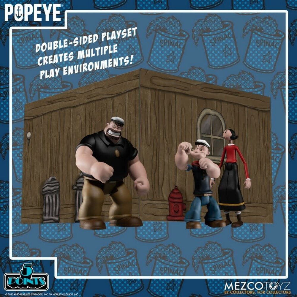 Mezcotoys Popeye: 5 Points - Popeye Deluxe Action Figure Box Set Mezcotoys Popeye: 5 Points - Popeye Deluxe Action Figure Box Set