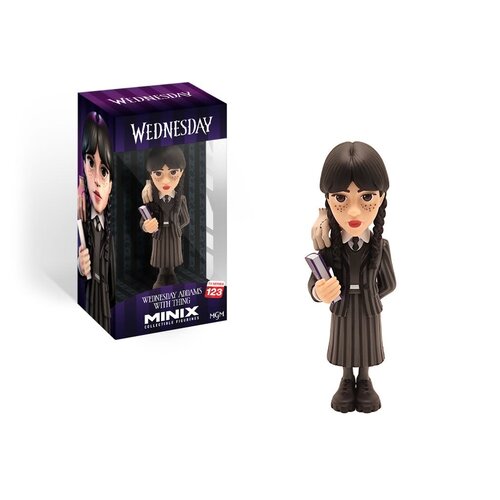 Minix Wednesday: Wave 3 - Wednesday Addams with Thing 5 inch PVC Figure Minix Wednesday: Wave 3 - Wednesday Addams with Thing 5 inch PVC Figure