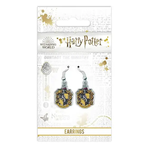 The Noble Collection Harry Potter: Hufflepuff Crest Earrings The Noble Collection Harry Potter: Hufflepuff Crest Earrings