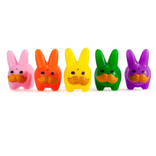 Kidrobot Frank Kozik: Mini Stache Labbit Pride Vinyl Art Figure 5-Pack Kidrobot Frank Kozik: Mini Stache Labbit Pride Vinyl Art Figure 5-Pack