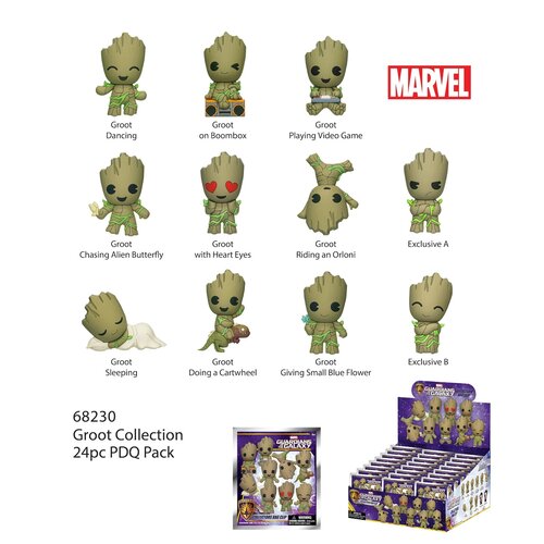 Monogram Marvel: Guardians of the Galaxy - Groot Collection 3D Bag Clip (prijs per stuk) Monogram Marvel: Guardians of the Galaxy - Groot Collection 3D Bag Clip (prijs per stuk)