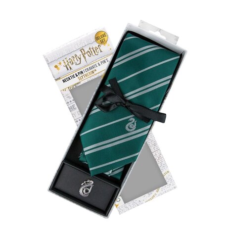 Cinereplicas Harry Potter: Deluxe Box Set Slytherin Necktie Cinereplicas Harry Potter: Deluxe Box Set Slytherin Necktie