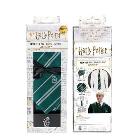 Cinereplicas Harry Potter: Deluxe Box Set Slytherin Necktie Cinereplicas Harry Potter: Deluxe Box Set Slytherin Necktie