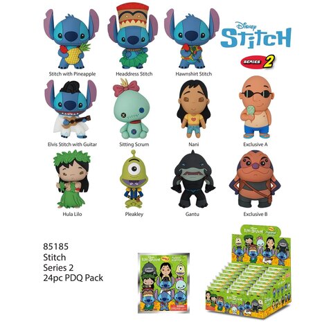 Monogram Disney: Lilo & Stitch - Stitch Series 2 3D Keychain (prijs per stuk) Monogram Disney: Lilo & Stitch - Stitch Series 2 3D Keychain (prijs per stuk)