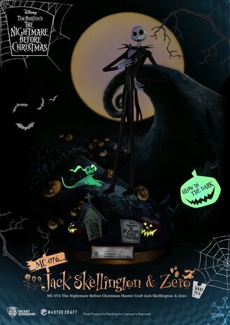 Beast Kingdom Disney: The Nightmare Before Christmas - Master Craft Jack Skellington & Zero Statue Beast Kingdom Disney: The Nightmare Before Christmas - Master Craft Jack Skellington & Zero Statue