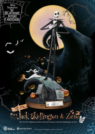 Beast Kingdom Disney: The Nightmare Before Christmas - Master Craft Jack Skellington & Zero Statue Beast Kingdom Disney: The Nightmare Before Christmas - Master Craft Jack Skellington & Zero Statue