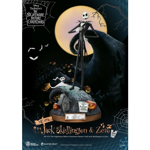 Disney: The Nightmare Before Christmas - Master Craft Jack Skellington & Zero Statue