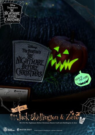 Beast Kingdom Disney: The Nightmare Before Christmas - Master Craft Jack Skellington & Zero Statue Beast Kingdom Disney: The Nightmare Before Christmas - Master Craft Jack Skellington & Zero Statue