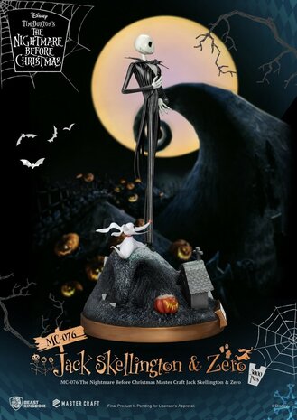 Beast Kingdom Disney: The Nightmare Before Christmas - Master Craft Jack Skellington & Zero Statue Beast Kingdom Disney: The Nightmare Before Christmas - Master Craft Jack Skellington & Zero Statue