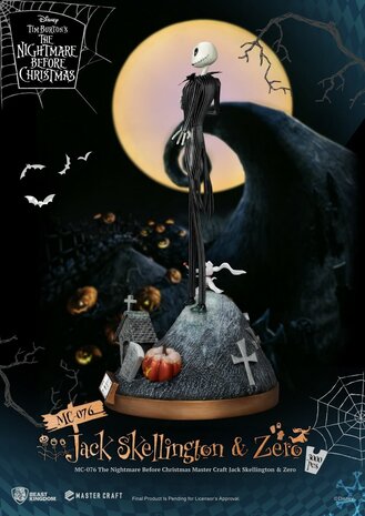 Beast Kingdom Disney: The Nightmare Before Christmas - Master Craft Jack Skellington & Zero Statue Beast Kingdom Disney: The Nightmare Before Christmas - Master Craft Jack Skellington & Zero Statue