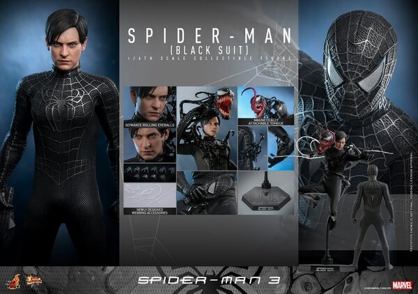 Marvel: Spider-Man 3 - Spider-Man Black Suit 1:6 Scale Figure Marvel: Spider-Man 3 - Spider-Man Black Suit 1:6 Scale Figure