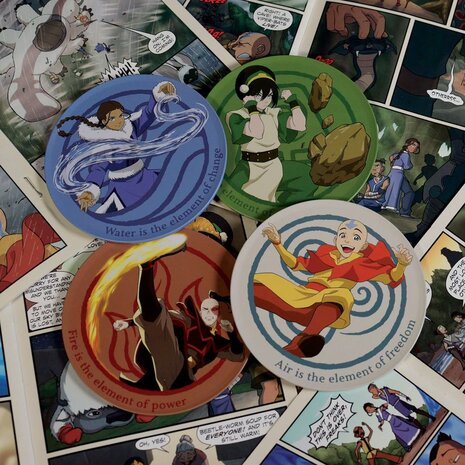 Avatar: The Last Airbender - Set of 4 Embossed Metal Coasters Avatar: The Last Airbender - Set of 4 Embossed Metal Coasters