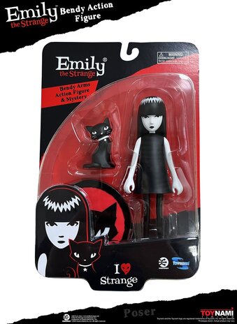 toynami Emily the Strange: Emily 6 inch Bendable Action Figure toynami Emily the Strange: Emily 6 inch Bendable Action Figure