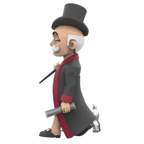 Mighty Jaxx Monopoly: Mr. Monopoly and Dog Off Work Statue Mighty Jaxx Monopoly: Mr. Monopoly and Dog Off Work Statue