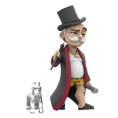Mighty Jaxx Monopoly: Mr. Monopoly and Dog Off Work Statue Mighty Jaxx Monopoly: Mr. Monopoly and Dog Off Work Statue