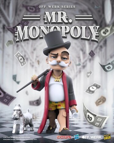 Mighty Jaxx Monopoly: Mr. Monopoly and Dog Off Work Statue Mighty Jaxx Monopoly: Mr. Monopoly and Dog Off Work Statue