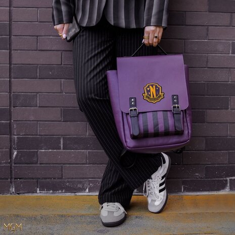 Cinereplicas Wednesday: Nevermore Academy Purple Backpack Cinereplicas Wednesday: Nevermore Academy Purple Backpack