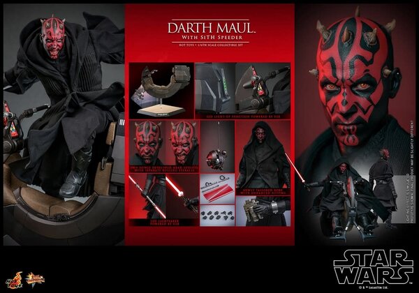 Star Wars: The Phantom Menace 25th Anniversary - Darth Maul with Sith Speeder 1:6 Scale Figure Set Star Wars: The Phantom Menace 25th Anniversary - Darth Maul with Sith Speeder 1:6 Scale Figure Set