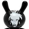 Kidrobot Andy Warhol: Fright Wig Self-Portrait Monochrome Edition 8 inch Dunny Kidrobot Andy Warhol: Fright Wig Self-Portrait Monochrome Edition 8 inch Dunny
