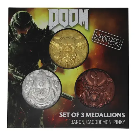 DOOM: Limited Edition Set of 3 Arcade Mode Medallion Collection DOOM: Limited Edition Set of 3 Arcade Mode Medallion Collection