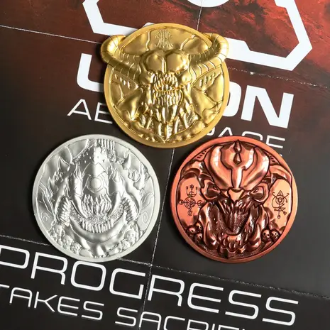 DOOM: Limited Edition Set of 3 Arcade Mode Medallion Collection DOOM: Limited Edition Set of 3 Arcade Mode Medallion Collection
