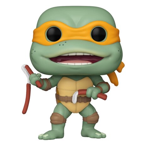 Funko Teenage Mutant Ninja Turtles Pop! Movies Vinyl Figure Michelangelo Sausage Link Nunchucks Funko Teenage Mutant Ninja Turtles Pop! Movies Vinyl Figure Michelangelo Sausage Link Nunchucks