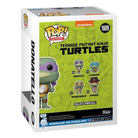 Funko Teenage Mutant Ninja Turtles Pop! Movies Vinyl Figure Donatello w/Napkin Funko Teenage Mutant Ninja Turtles Pop! Movies Vinyl Figure Donatello w/Napkin