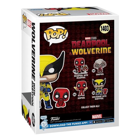 Funko Deadpool 3 Pop! & Buddy! Vinyl Figure Wolverine w/ Babypool Funko Deadpool 3 Pop! & Buddy! Vinyl Figure Wolverine w/ Babypool