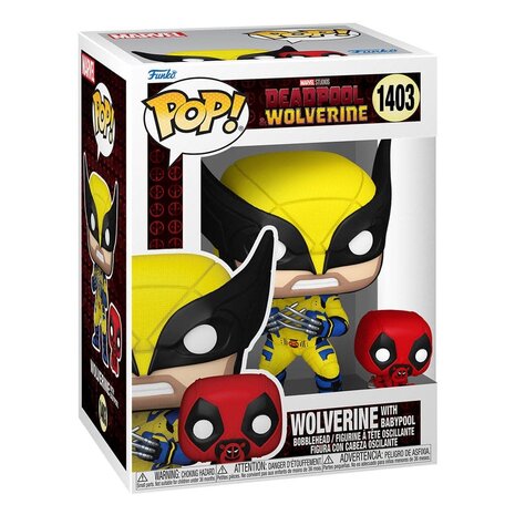 Funko Deadpool 3 Pop! & Buddy! Vinyl Figure Wolverine w/ Babypool Funko Deadpool 3 Pop! & Buddy! Vinyl Figure Wolverine w/ Babypool