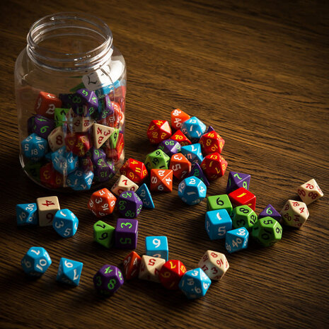 Q Workshop Round Jar of Classic RPG Dice (80) Q Workshop Round Jar of Classic RPG Dice (80)
