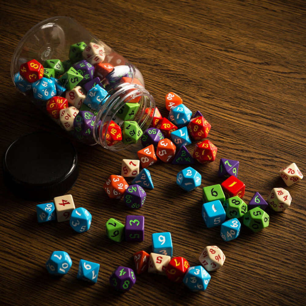 Q Workshop Round Jar of Classic RPG Dice (80) Q Workshop Round Jar of Classic RPG Dice (80)