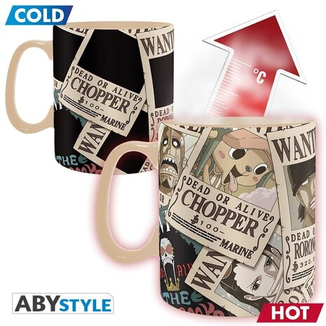 AbyStyle One Piece - Mug Heat Change - 460 ml - Wanted AbyStyle One Piece - Mug Heat Change - 460 ml - Wanted