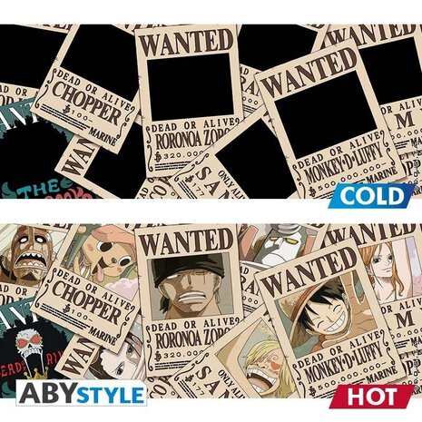 AbyStyle One Piece - Mug Heat Change - 460 ml - Wanted AbyStyle One Piece - Mug Heat Change - 460 ml - Wanted