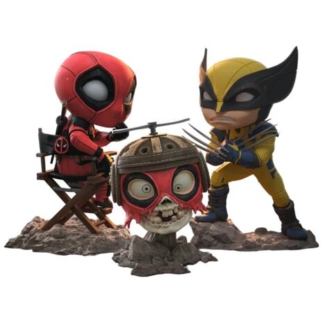 Iron Studios MiniCo - Deadpool & Wolverine - Deadpool, Wolverine en Headpool beeld Iron Studios MiniCo - Deadpool & Wolverine - Deadpool, Wolverine en Headpool beeld