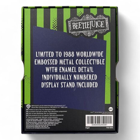 Beetlejuice Limited Edition Gravestone Ingot Beetlejuice Limited Edition Gravestone Ingot