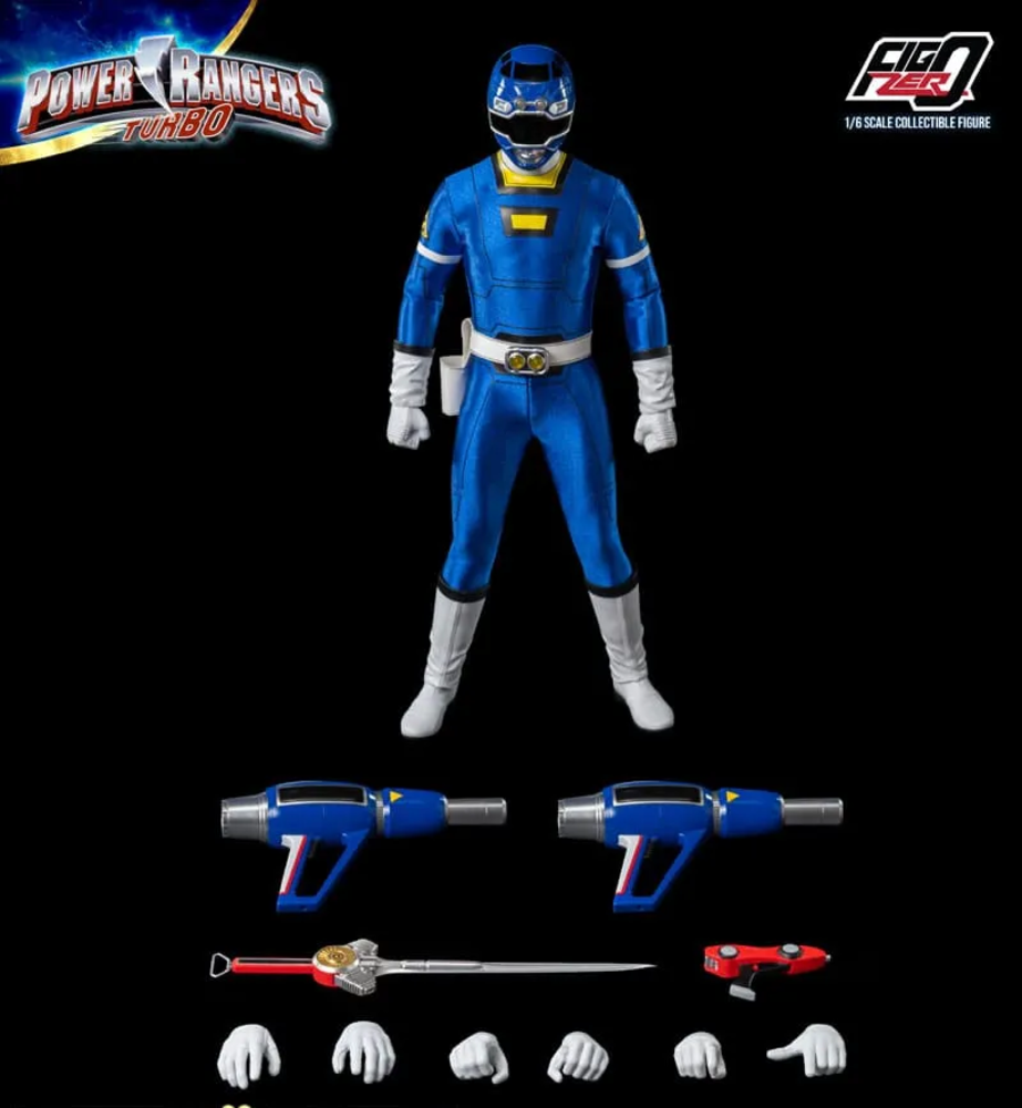 threezero Power Rangers Turbo FigZero Action Figure 1/6 Blue Turbo Power Ranger 30 cm threezero Power Rangers Turbo FigZero Action Figure 1/6 Blue Turbo Power Ranger 30 cm